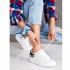 SHELOVET Adidași cu inserție neagră alb 1