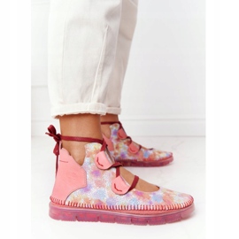 Cizme de piele pentru femei Maciejka Pink 04457-15 roz multicolor 2