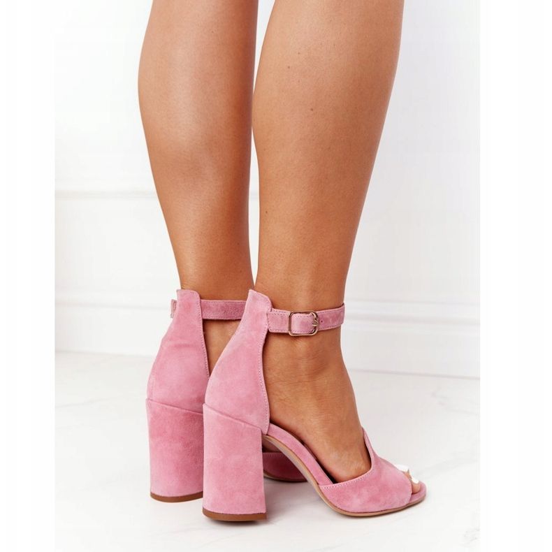 PV3 Sandale Velour Pe Toc Roz Visconi 4361537 2 PV3 Sandale Velour Pe Toc Roz Visconi 4361537 2