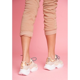 PS1 Încălțăminte sport pentru femei Piele de șarpe bej Giselle maro de aur 3 PS1 Încălțăminte sport pentru femei Piele de șarpe bej Giselle maro de aur 3