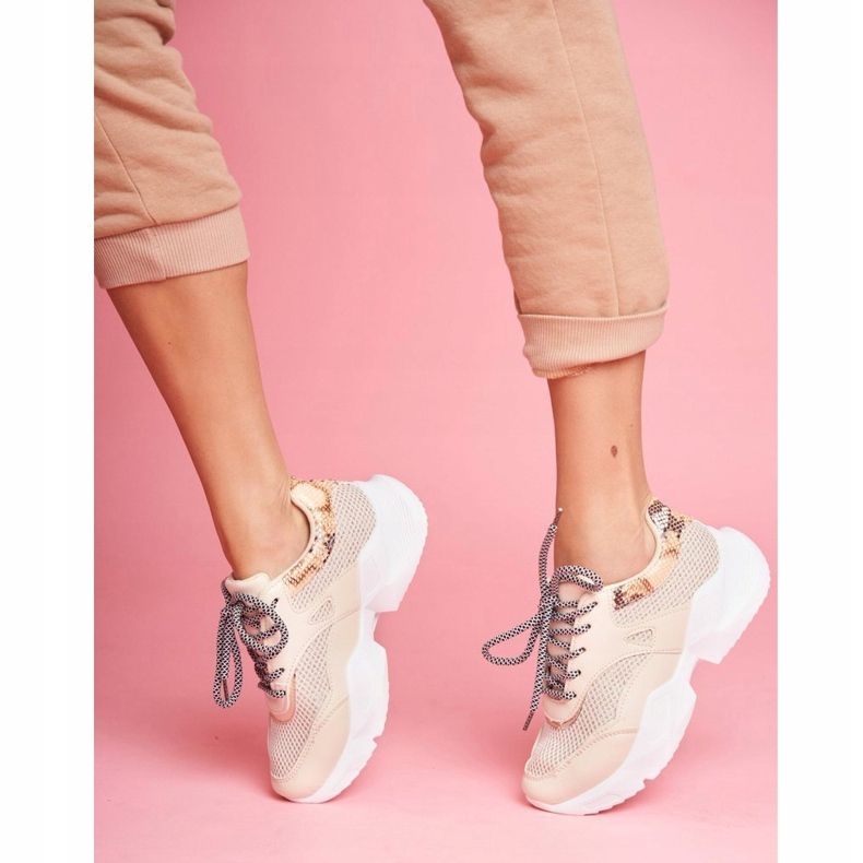 PS1 Încălțăminte sport pentru femei Piele de șarpe bej Giselle maro de aur 1 PS1 Încălțăminte sport pentru femei Piele de șarpe bej Giselle maro de aur 1