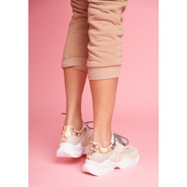 PS1 Încălțăminte sport pentru femei Piele de șarpe bej Giselle maro de aur 2 PS1 Încălțăminte sport pentru femei Piele de șarpe bej Giselle maro de aur 2