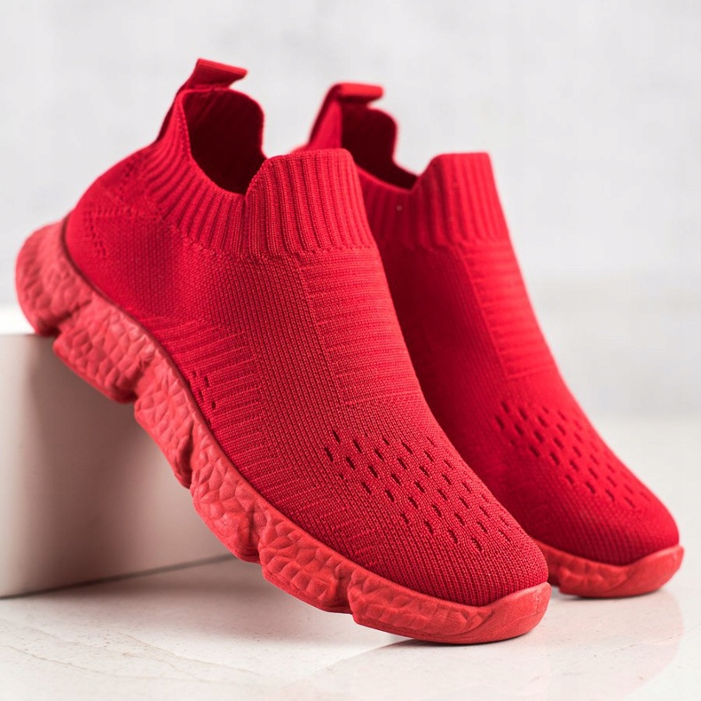 SHELOVET Adidași adezivi la modă roșu 1