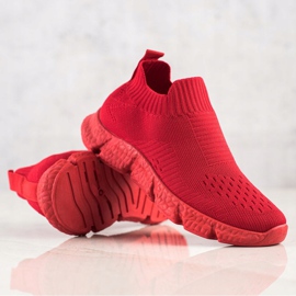 SHELOVET Adidași adezivi la modă roșu 2