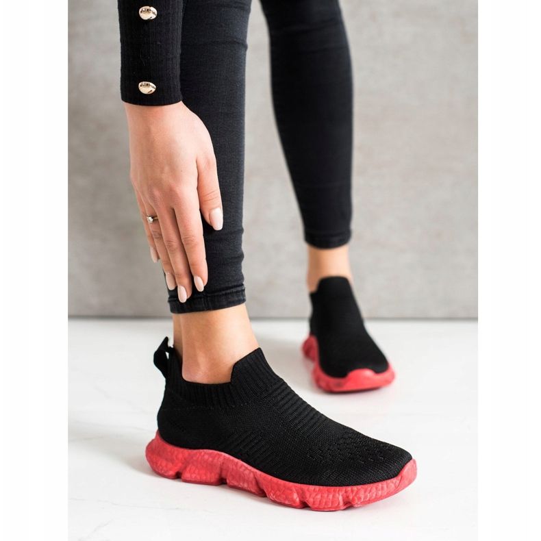 SHELOVET Adidași adezivi la modă negru 2