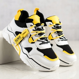 Weide Adidași cu șireturi de modă alb negru multicolor 3