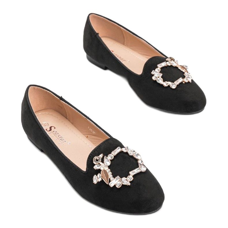 Mocasini Brille pentru femei negri negru 1