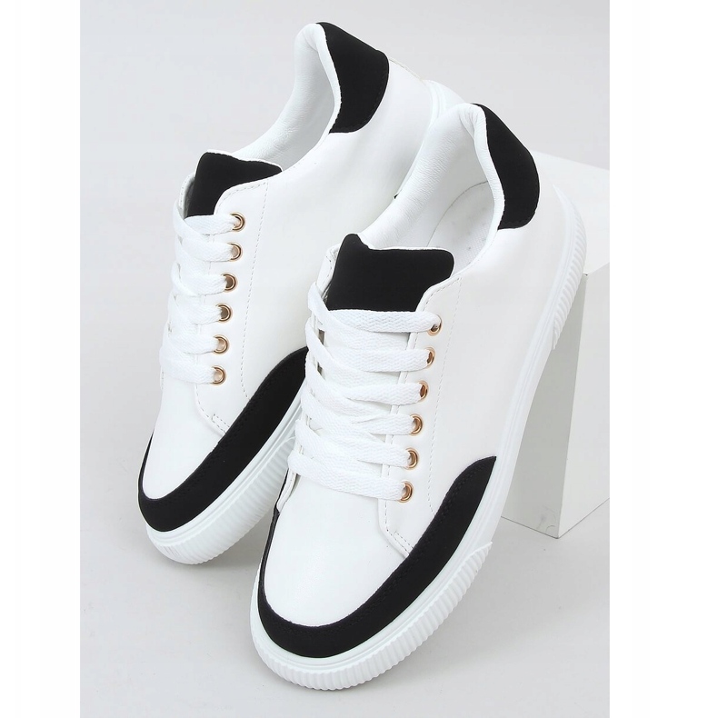 Adidași de damă albi 6110 Negru 1