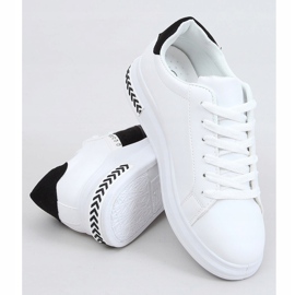 Adidași de damă albi CC-42 ALB / NEGRU 1