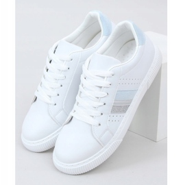 Adidași de damă albi 6111 Albastru 1