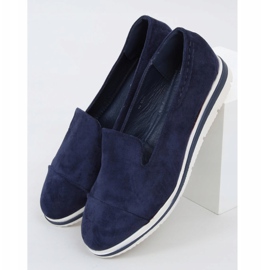 Mocasini cu talpa înaltă bleumarin 5836 Albastru albastru marin 1