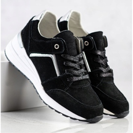 Filippo Pantofi sport din piele neagră negru 1