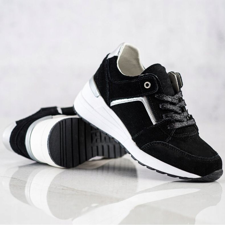 Filippo Pantofi sport din piele neagră negru 2