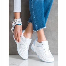 SHELOVET Pantofi sport casual alb albastru 2