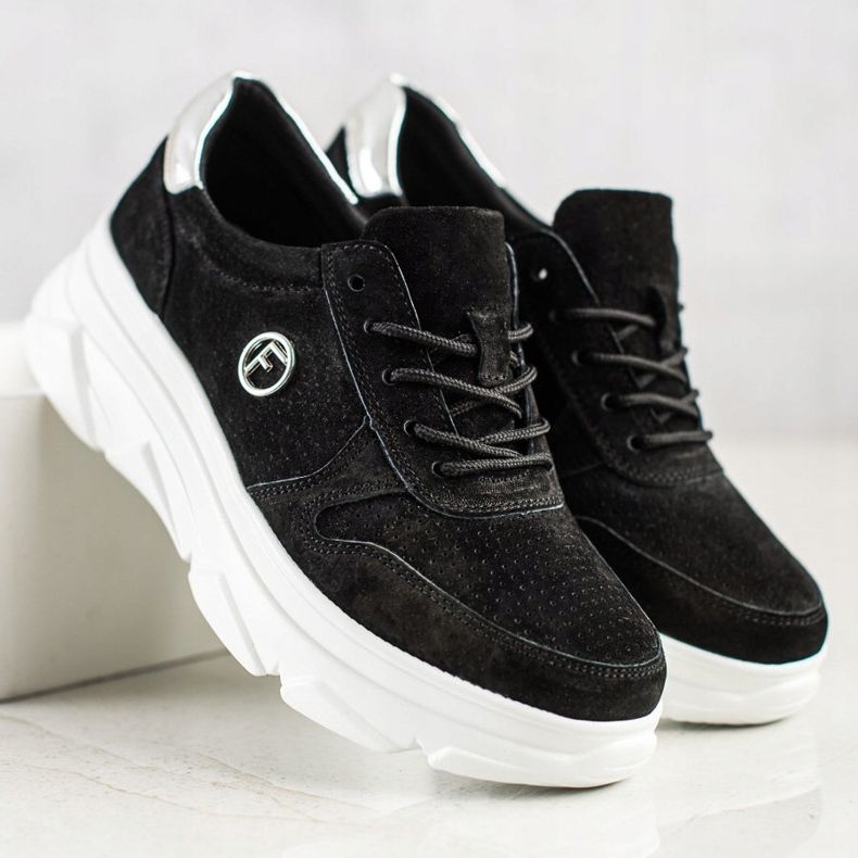 Filippo Adidași din piele pe platformă negru 1