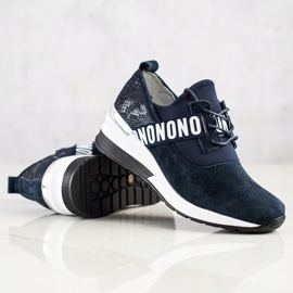 Filippo Adidași din piele albastru marin 1