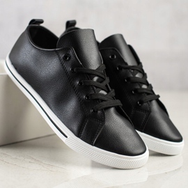 SHELOVET Adidași joși confortabili negru 1