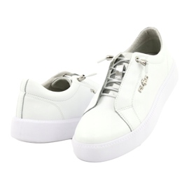 Filippo Adidași eleganți din piele DP2041 / 21 WH alb argint 2