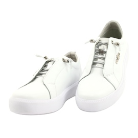 Filippo Adidași eleganți din piele DP2041 / 21 WH alb argint 1