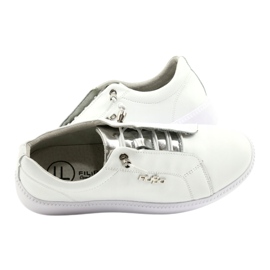 Filippo Adidași eleganți din piele DP2041 / 21 WH alb argint 4