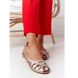 Balerini de aur Maciejka din piele 04506-25 2 Balerini de aur Maciejka din piele 04506-25 2