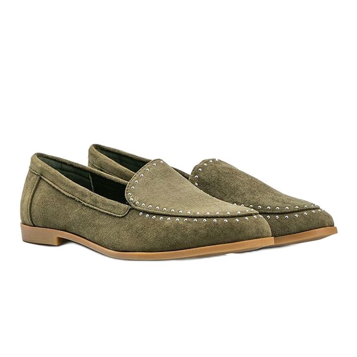 Mocasini verzi din piele ecologică de la Hope verde 1