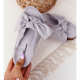 PB2 Papuci gri pentru copii pe plută Little Wendy 1