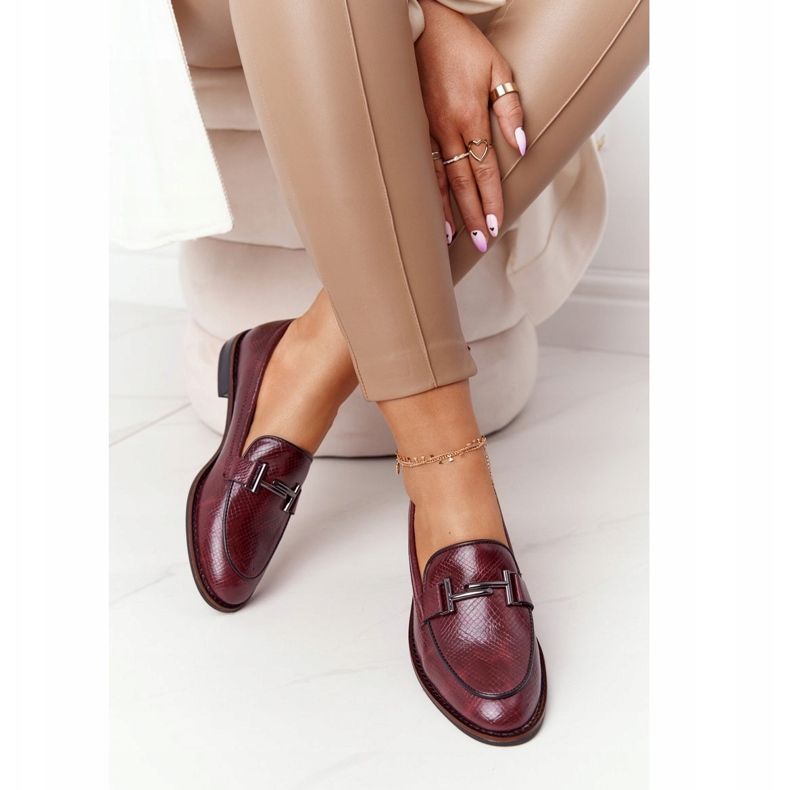 Mocasini de damă Sergio Leone PB253 Burgundy roșu multicolor 2 Mocasini de damă Sergio Leone PB253 Burgundy roșu multicolor 2