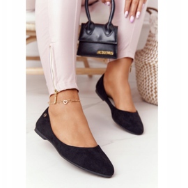 Balerini din piele de căprioară Sergio Leone BL622 Negru 1