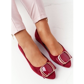 Balerini din piele de căprioară cu cataramă Sergio Leone BL623 Burgundy roșu multicolor 1 Balerini din piele de căprioară cu cataramă Sergio Leone BL623 Burgundy roșu multicolor 1