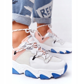 Încălțăminte sport cu tălpi mari GOE HH2N4034 Alb-Roz 2