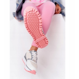 Încălțăminte sport din piele pe platformă GOE HH2N4008 Alb multicolor 1