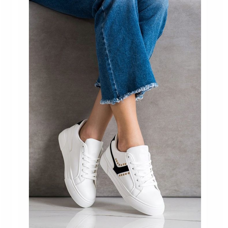 SHELOVET Pantofi sport casual albi 1