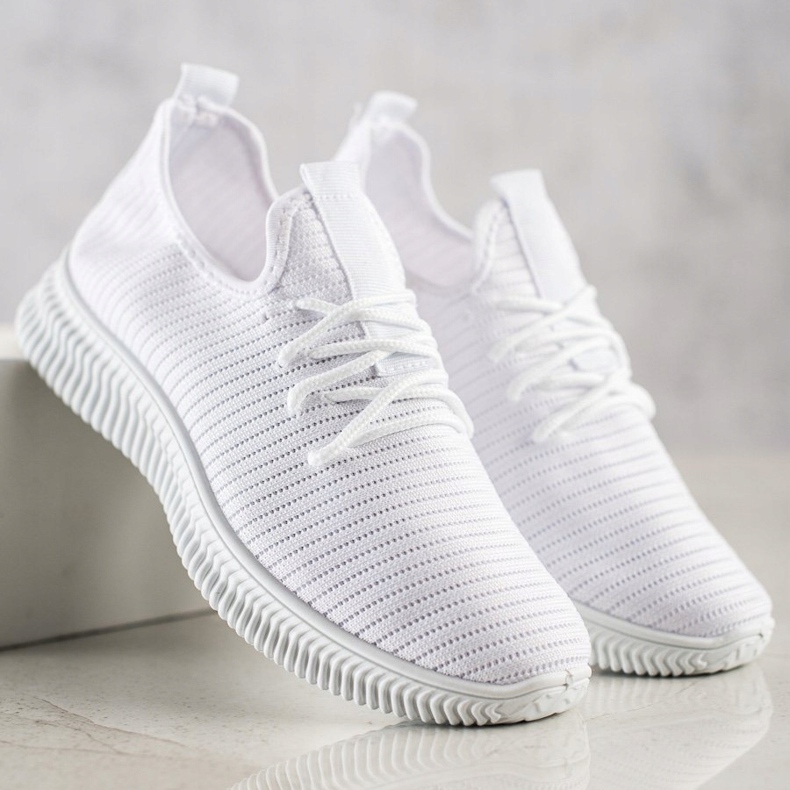 SHELOVET Adidași alunecați confortabili alb 1