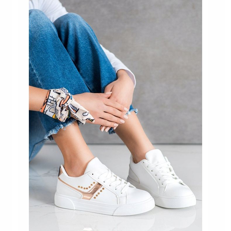 SHELOVET Pantofi sport casual albi 1