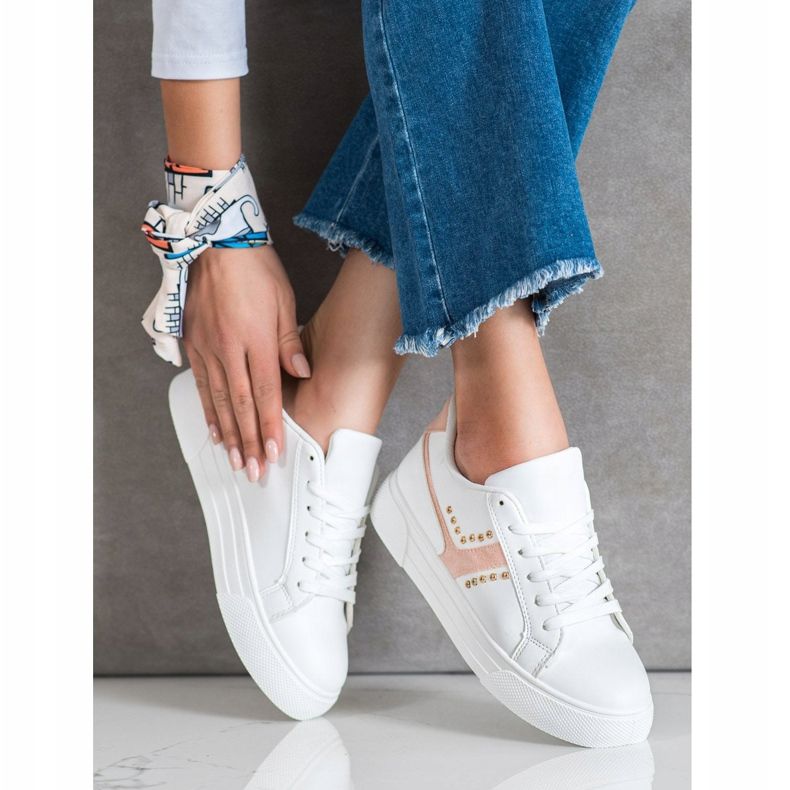 SHELOVET Pantofi sport casual albi 2