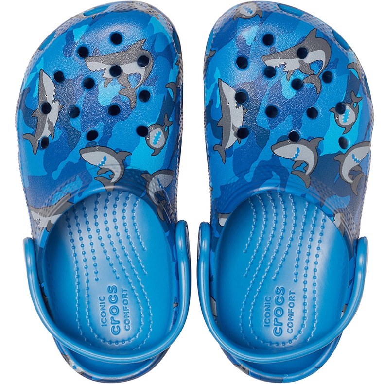 Crocs Kids Classic Shark Clog albastru 206147 4KI 1