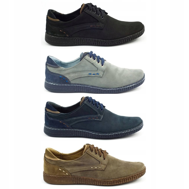 KOMODO Pantofi casual bărbați 848 negri maro negru 1