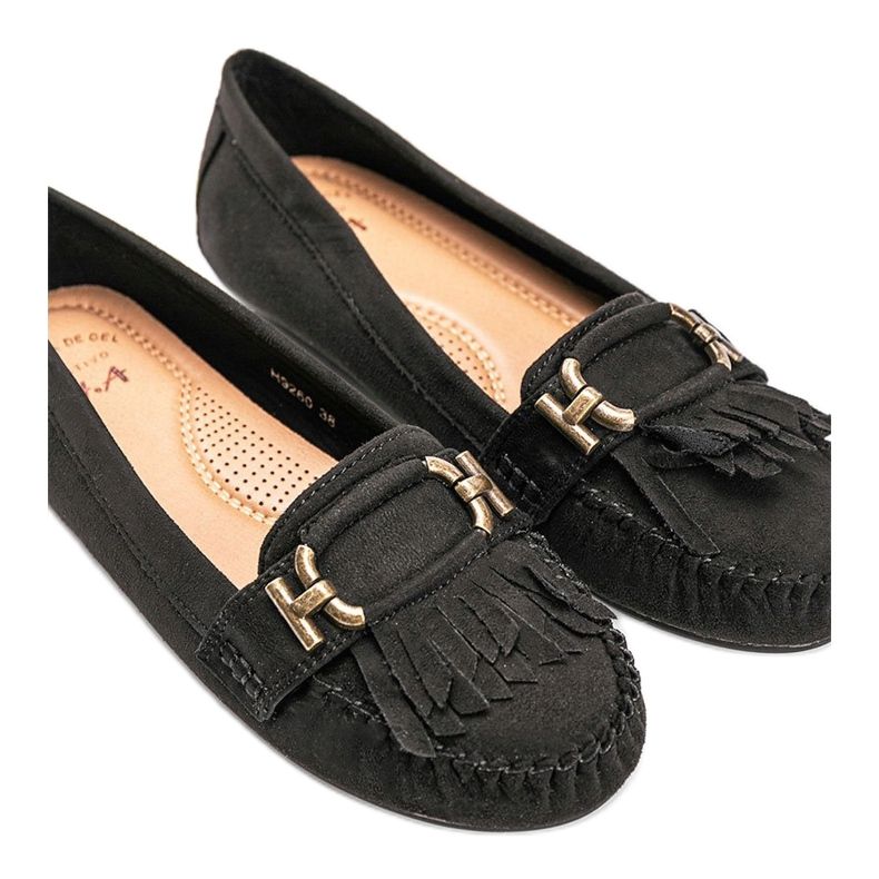 Mocasini negri din piele ecologică de la Maia negru 1