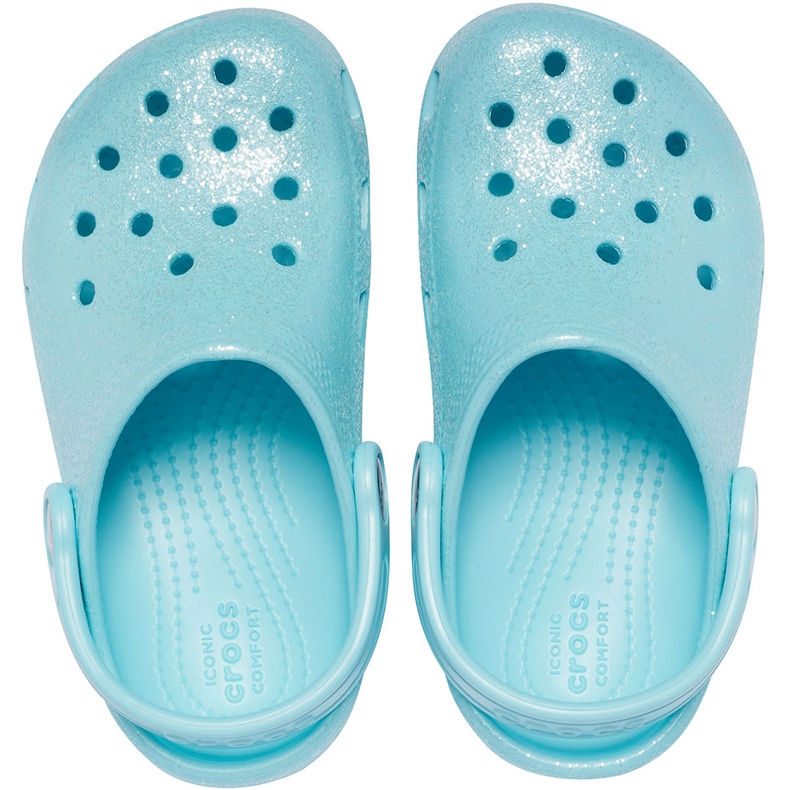 Crocs copii Classic Glitter Clog albastru 205441 4O9 1