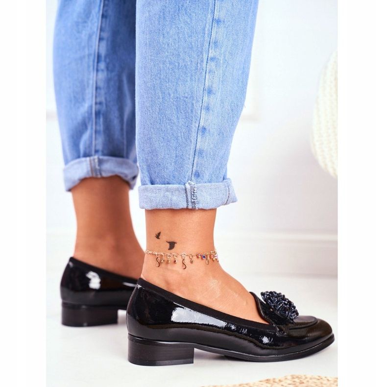 Mocasini lăcuțiți Vinceza 21-10527 Negru 2