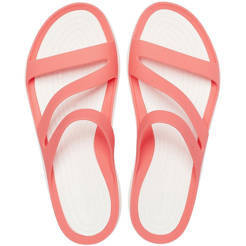 Pantofi Crocs pentru femei Swiftwater Coral-White 203998 6SL alb multicolor 1