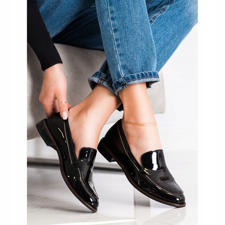 Mocasini lăcuți Sergio Leone negru 1