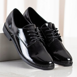 SHELOVET Pantofi clasici cu dantelă negru 1