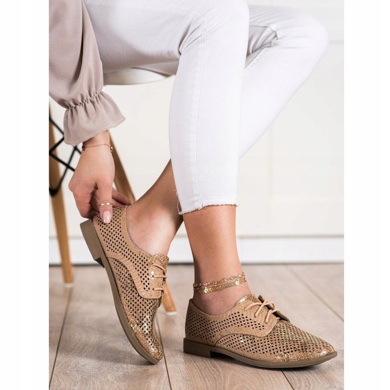 SHELOVET Încălțăminte ajurată pentru primăvară maro multicolor 1