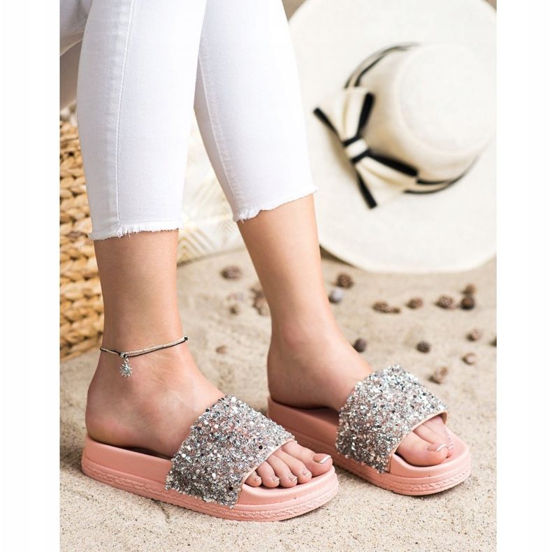 Seastar Papuci la modă pe platformă roz multicolor 1