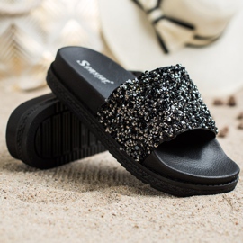 Seastar Papuci la modă pe Paltform negru argint 3