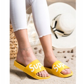 Seastar Papuci de cauciuc super alb galben 2