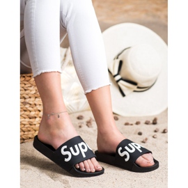 Seastar Papuci de cauciuc super alb negru 1
