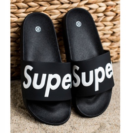 Seastar Papuci de cauciuc super alb negru 3
